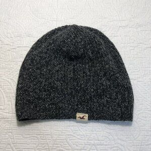 Hollister Hat Knit Beanie Gray